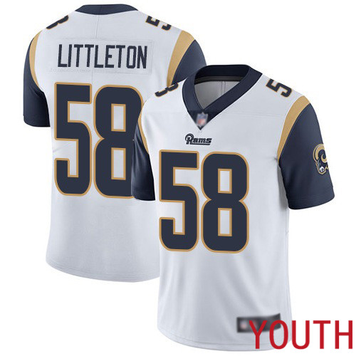 Los Angeles Rams Limited White Youth Cory Littleton Road Jersey NFL Football #58 Vapor Untouchable->los angeles rams->NFL Jersey
